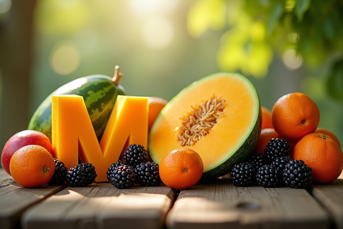 Assortiment de fruits frais avec mangues et mandarins