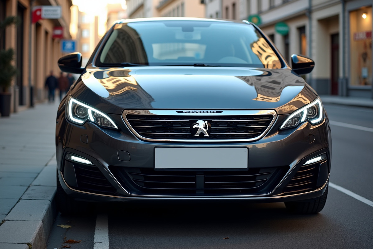 Extérieur Peugeot 308 GT Line en ville vue de face